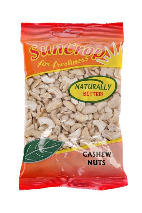 Cashew Nuts from Suncrop Prepackaged Snacks as distributed by  Castle Snackfood Distribution Ltd, Ireland